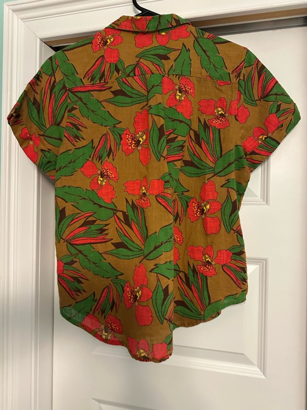 Toad & Co Camp Cove Shirt Women’s M Green Kelp Aloha Button Up Tropical Outdoor - Picture 2 of 5